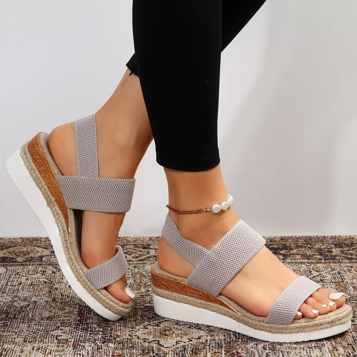 Open Toe Wedge Sandals, view 6