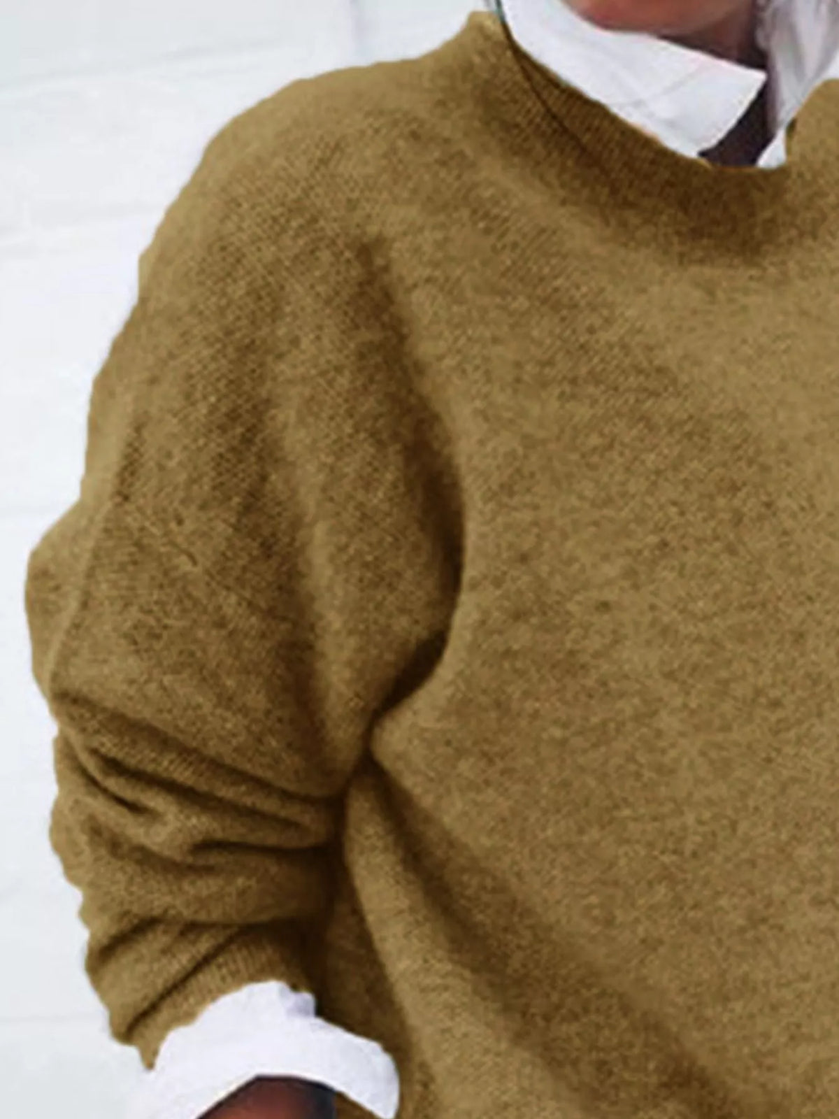 Full Size Round Neck Long Sleeve Sweater Plus Size