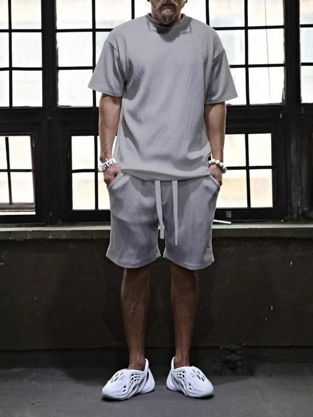 Men's Full Size Short Sleeve Top and Shorts Set Plus Size - Lilixa.store