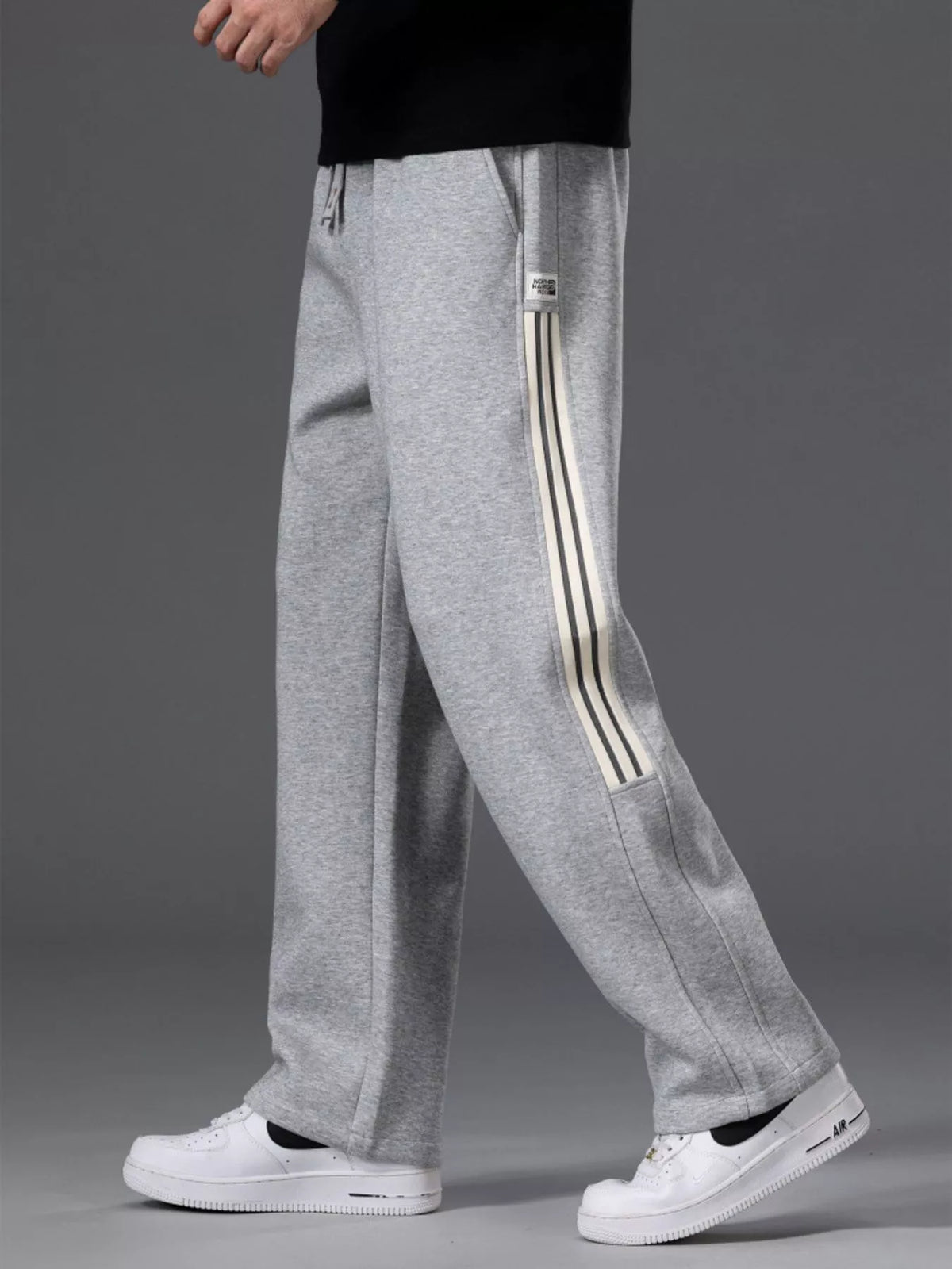 Men's Casual Striped Wide Leg Pants, view 4