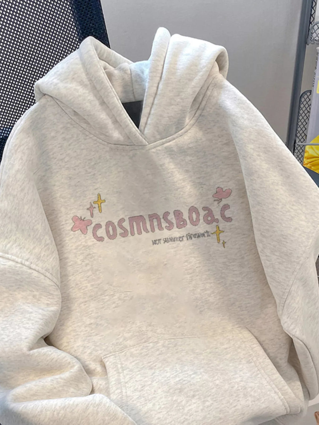 Full Size Fireworks Graphic Kangaroo Pocket Hoodie Plus Size - Lilixa.store