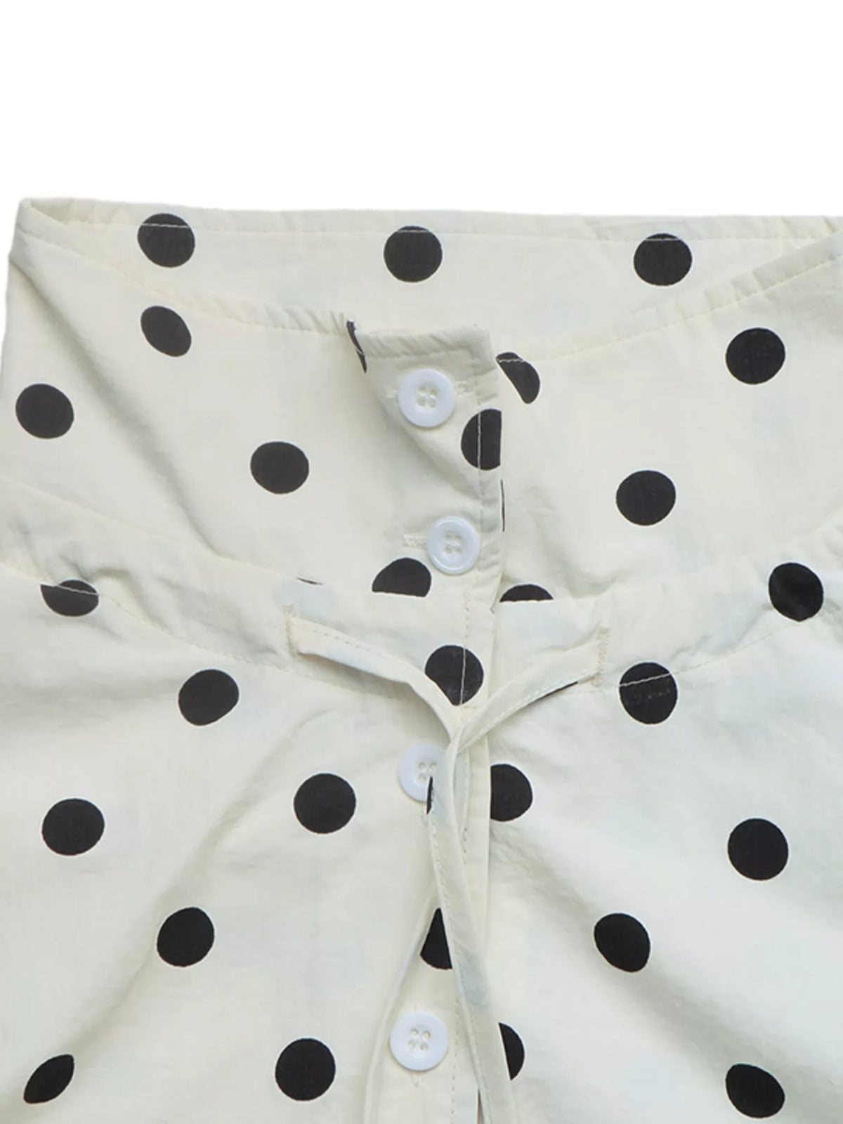 Polka Dot Stand-Collar Casual Jacket