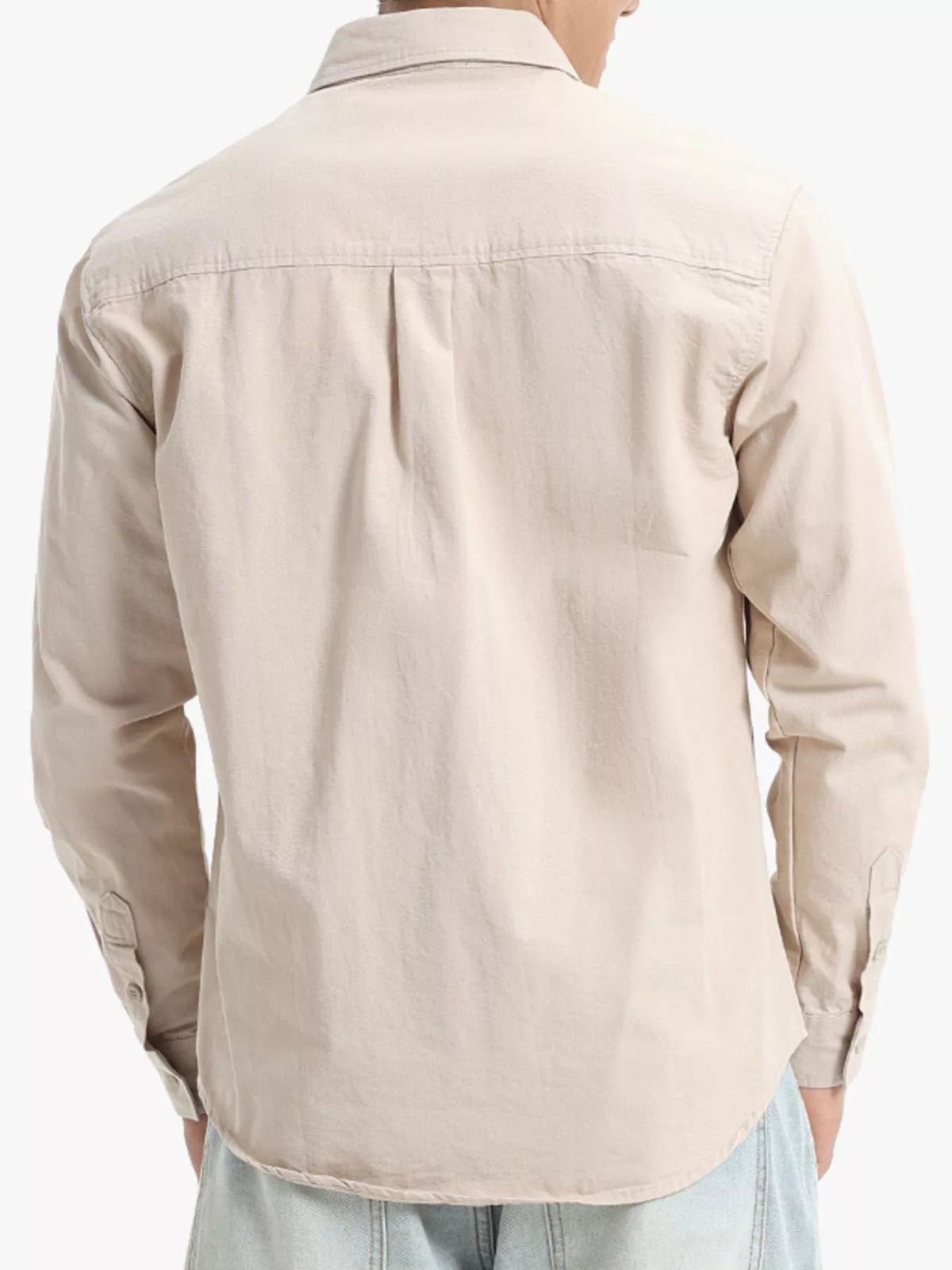 Men's Plus Size Long Sleeve Button-Down Shirt