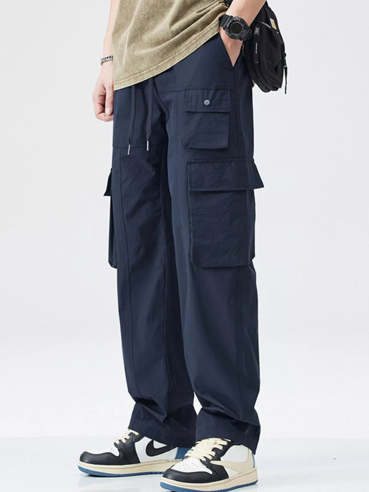 Men's Full Size Relaxed Fit Cargo Pants Plus Size, view 6