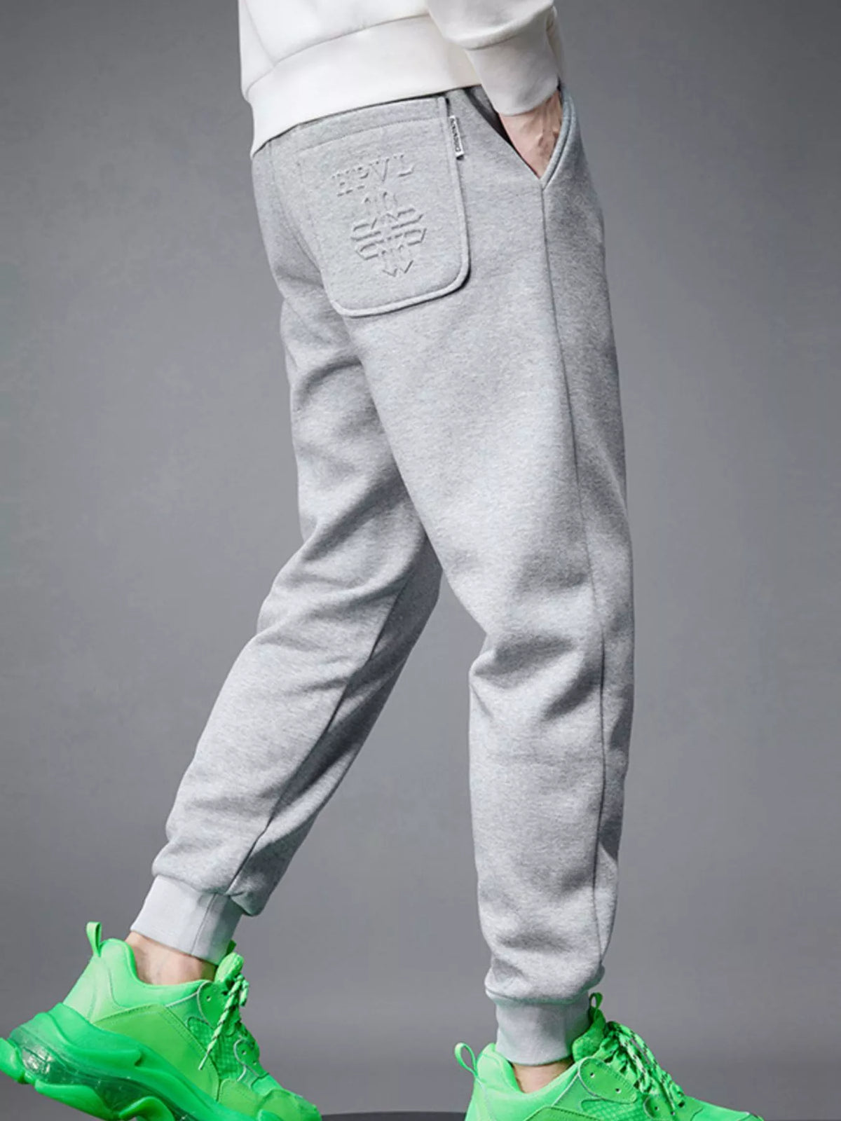 Men's Drawstring Joggers with Pockets, view 4