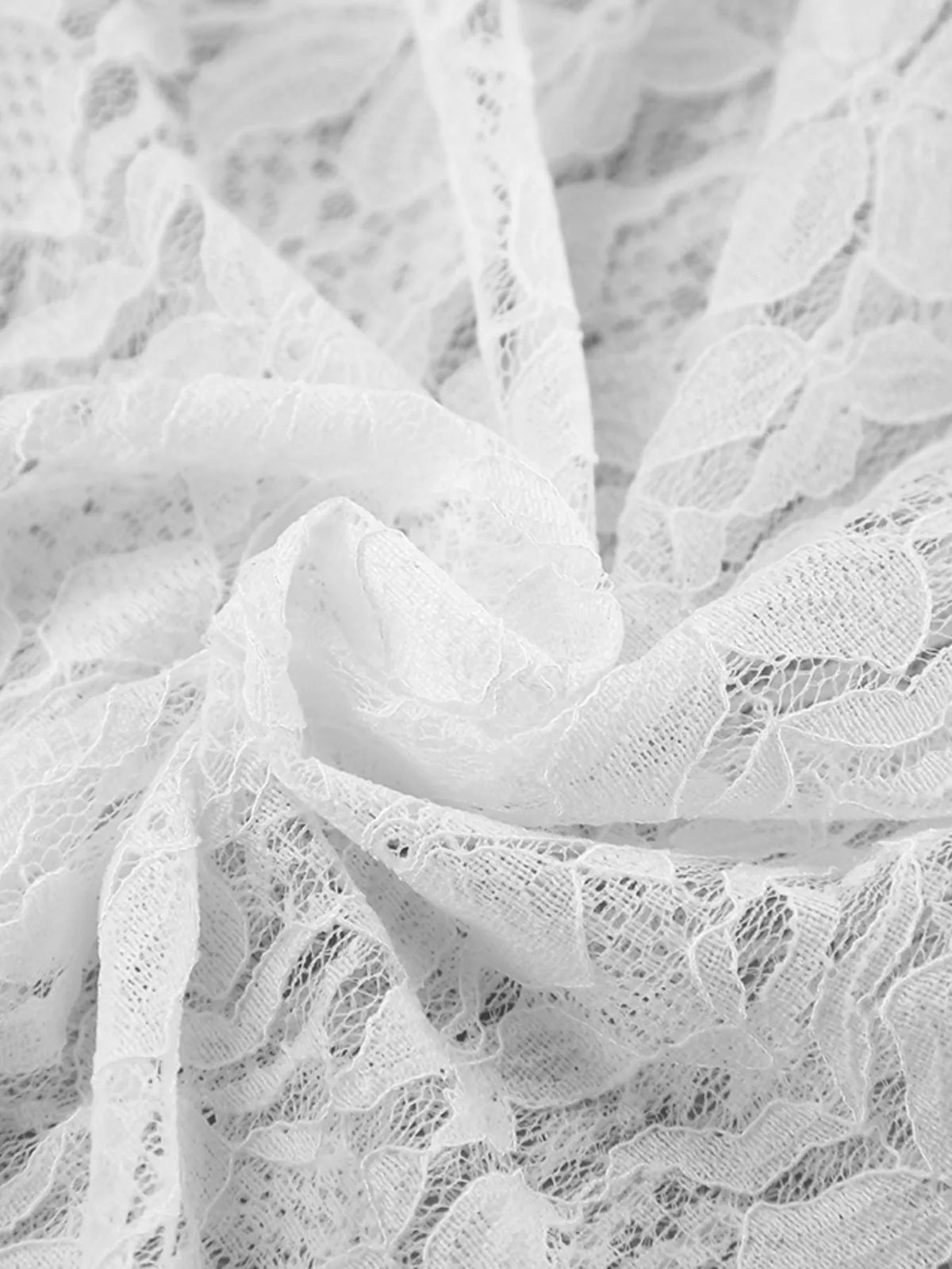 Lace V-Neck Flare Sleeve Blouse in White, view 19