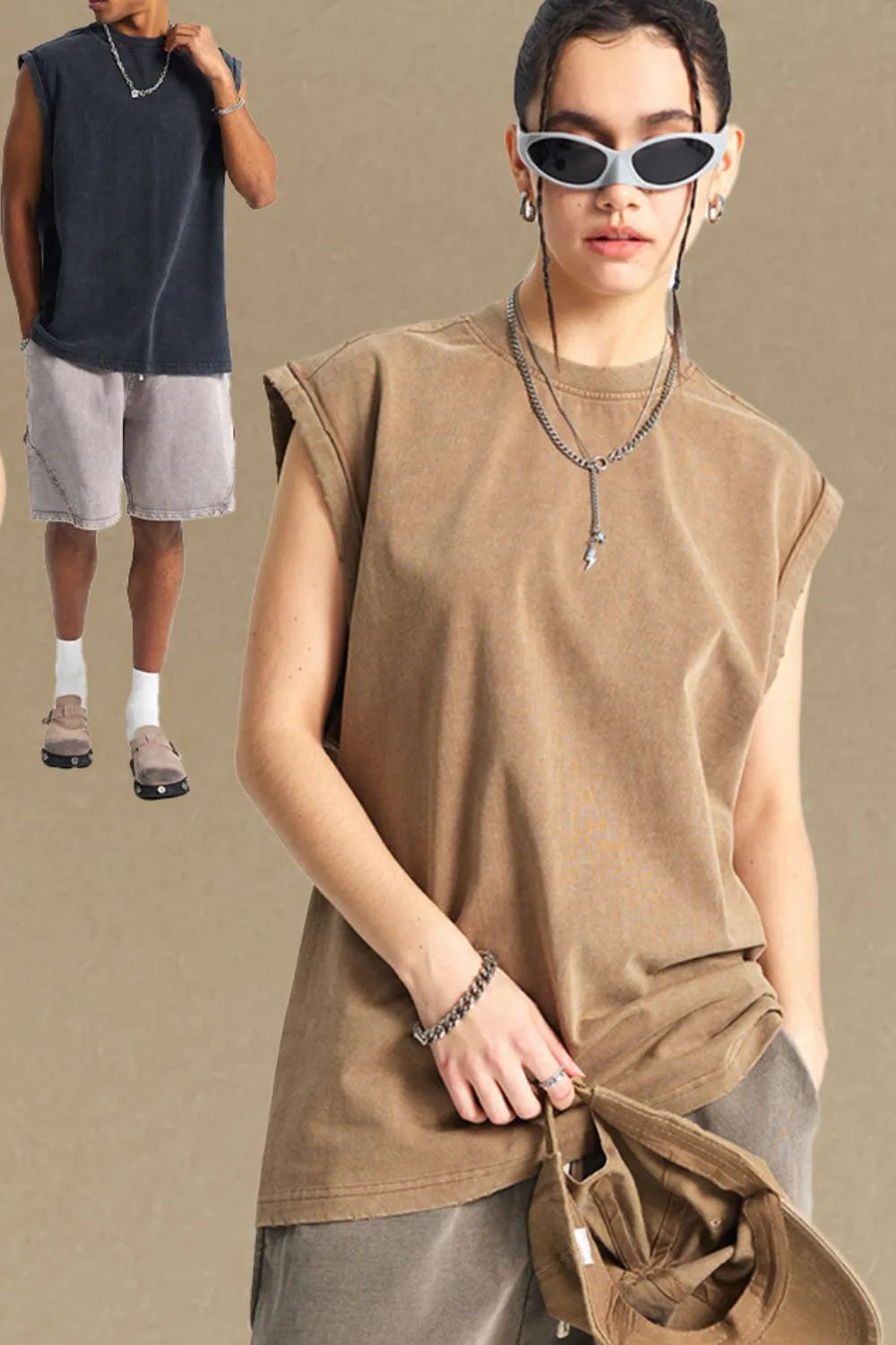 Men's Solid Color Round Neck Tank - Lilixa.store