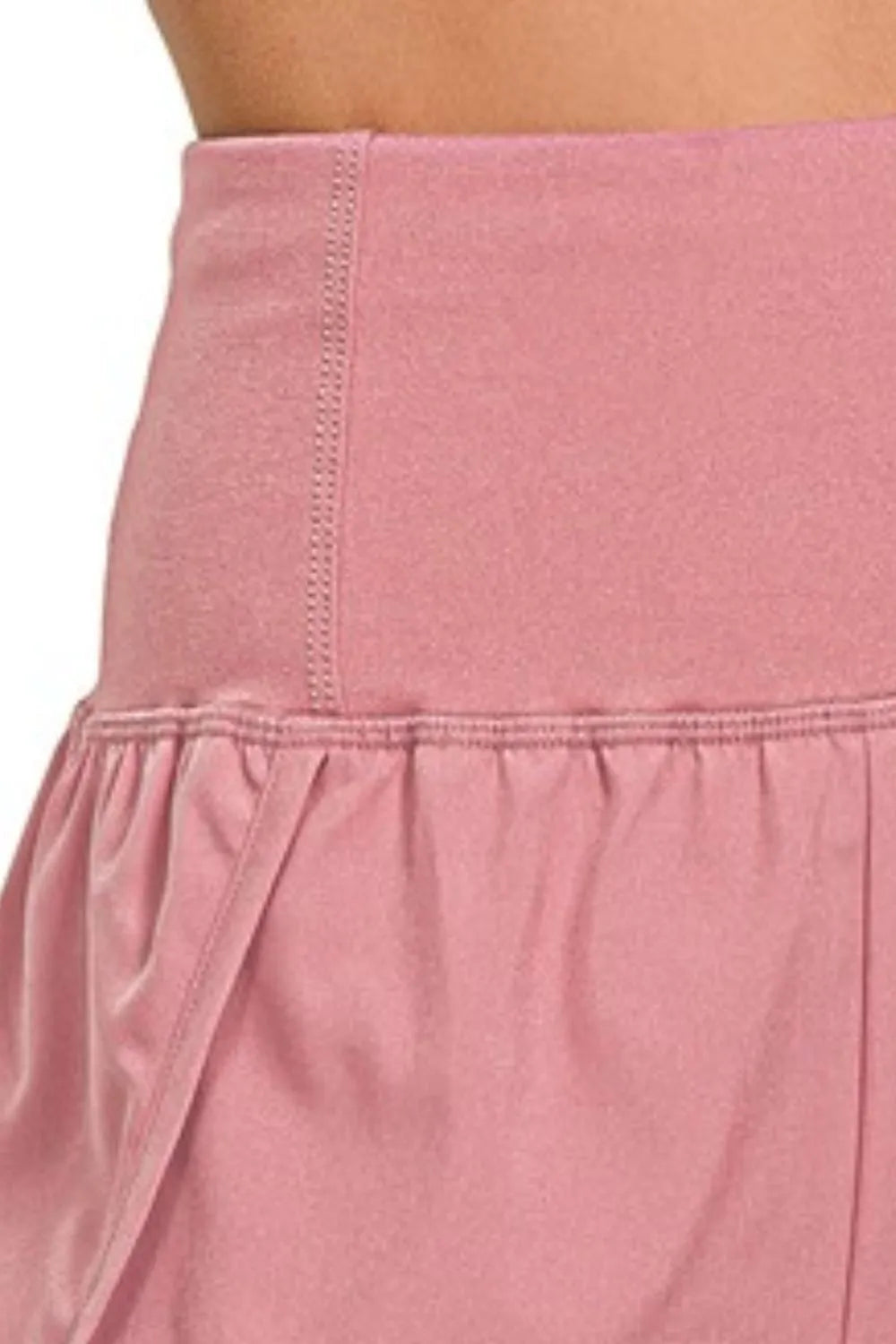 Zenana High Waisted Zippered Back Pocket Running Shorts - Lilixa.store