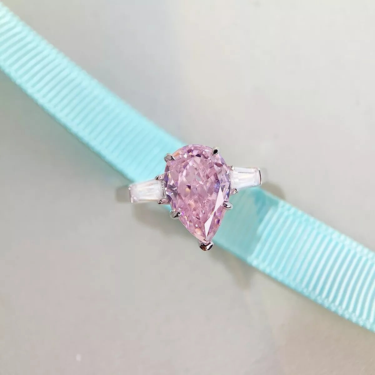 925 Sterling Silver Zircon Teardrop Ring - Lilixa.store