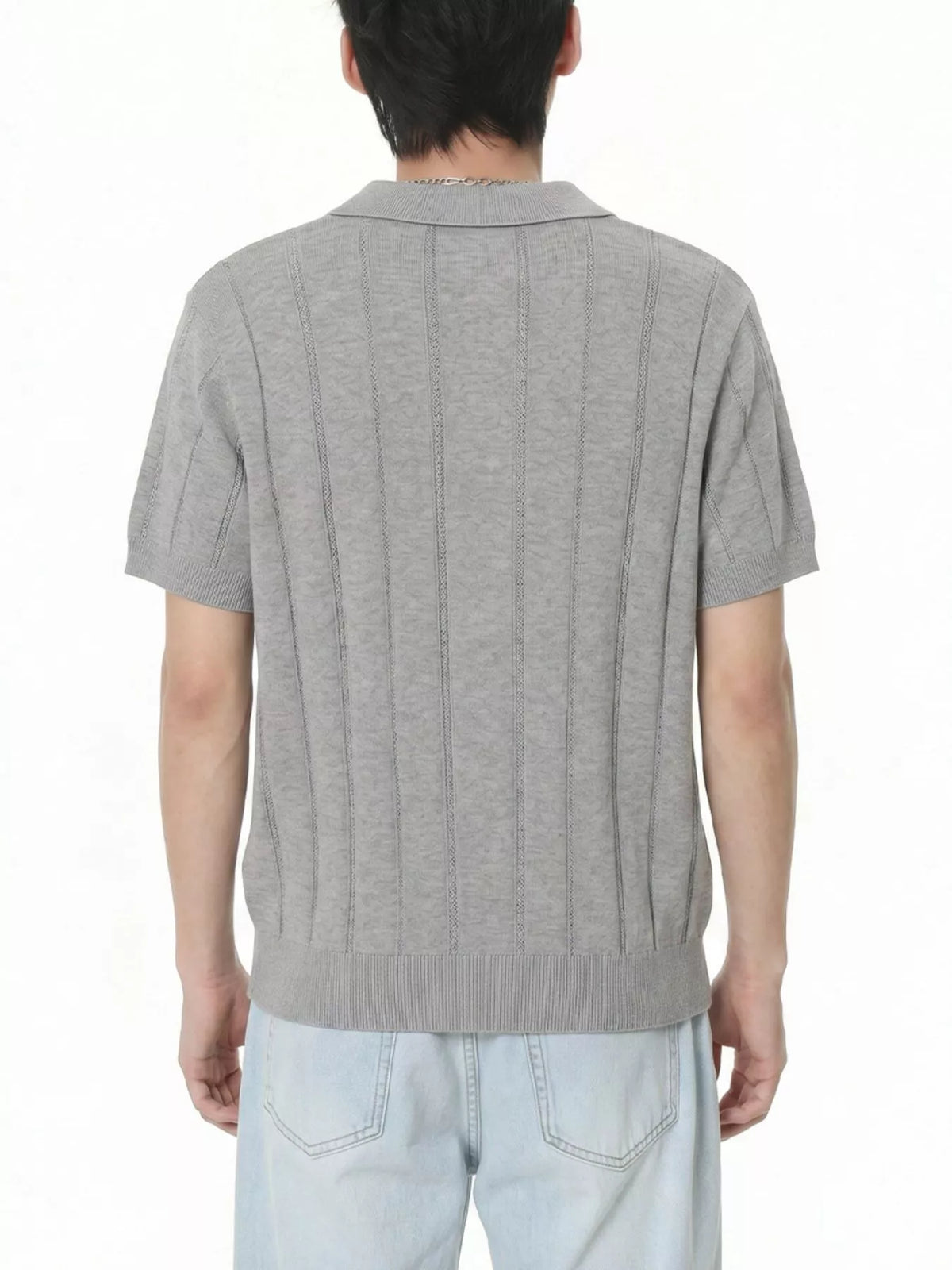 Men's Button Detail Short Sleeve Polo