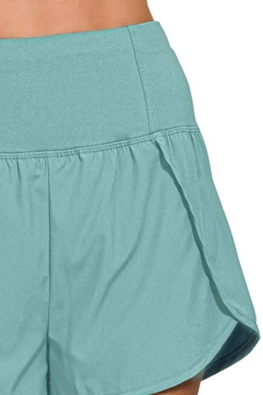 Zenana High Waisted Zippered Back Pocket Running Shorts - Lilixa.store