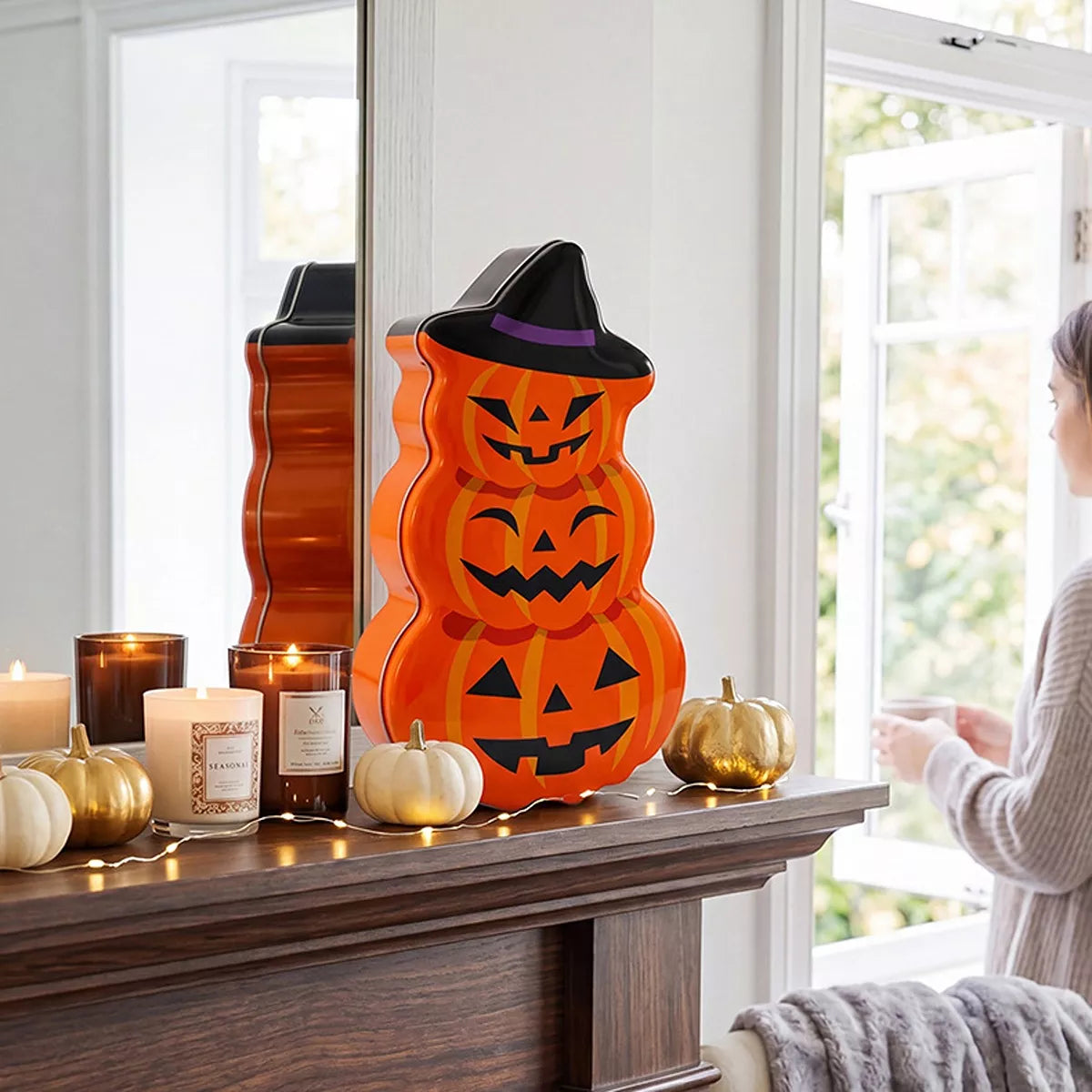 Halloween Jack-O'-Lantern Tin Storage Box - Lilixa.store