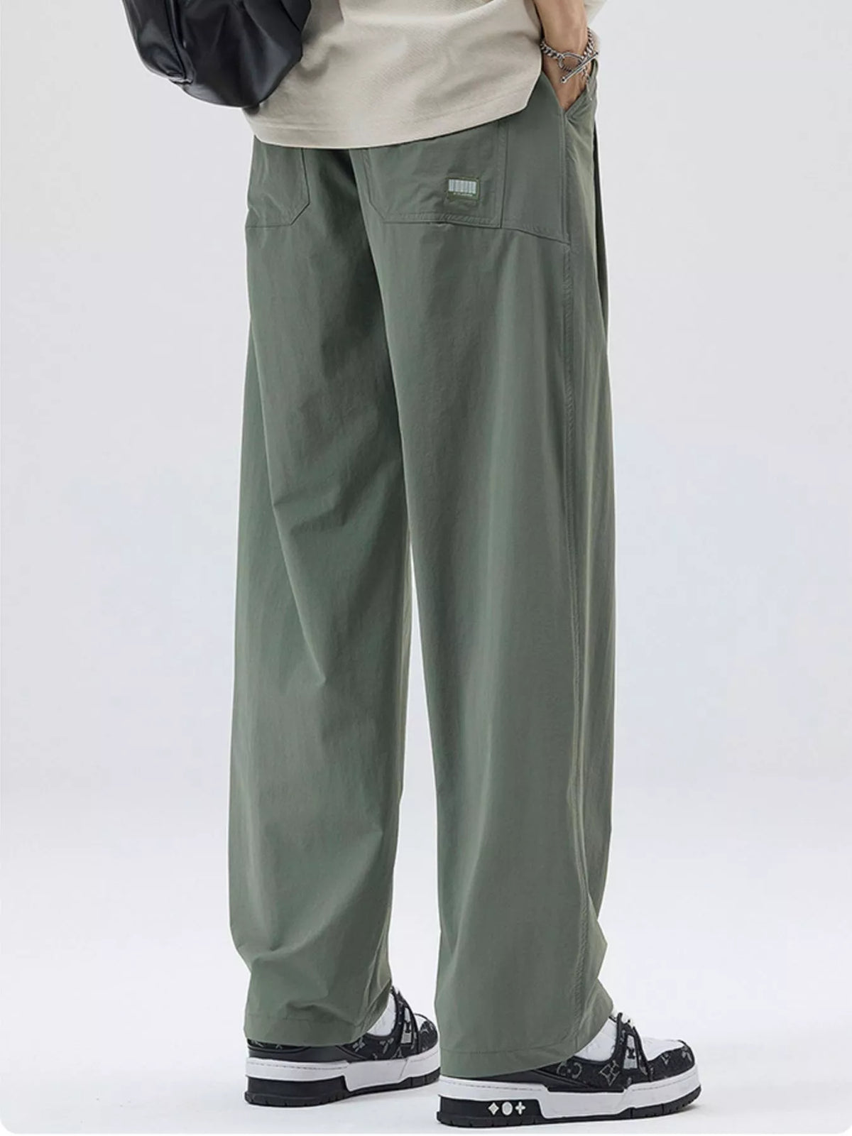 Men's Full Size Wide Leg Casual Pants Plus Size, view 2
