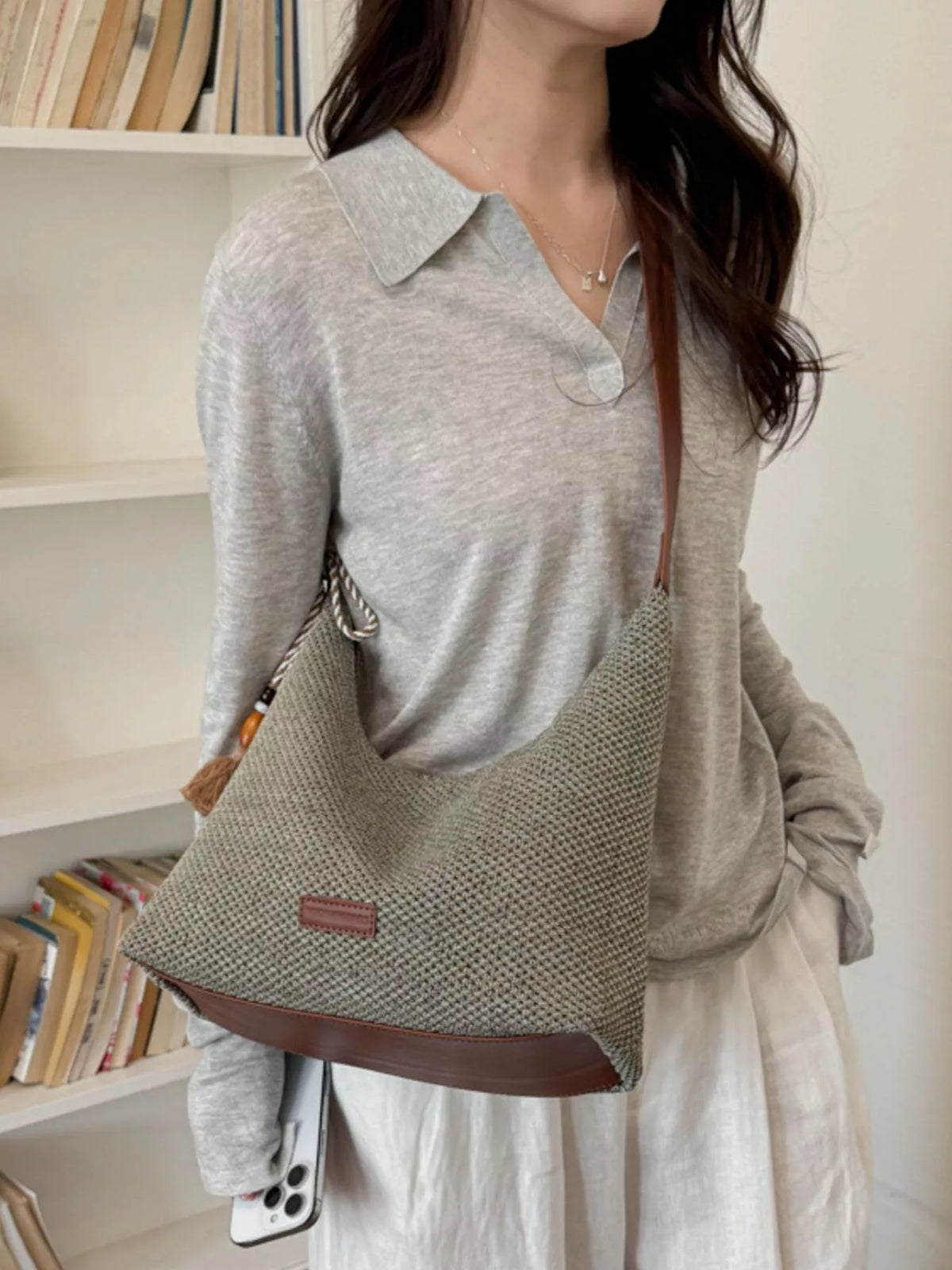 Tassel Woven Shoulder Bag - Lilixa.store