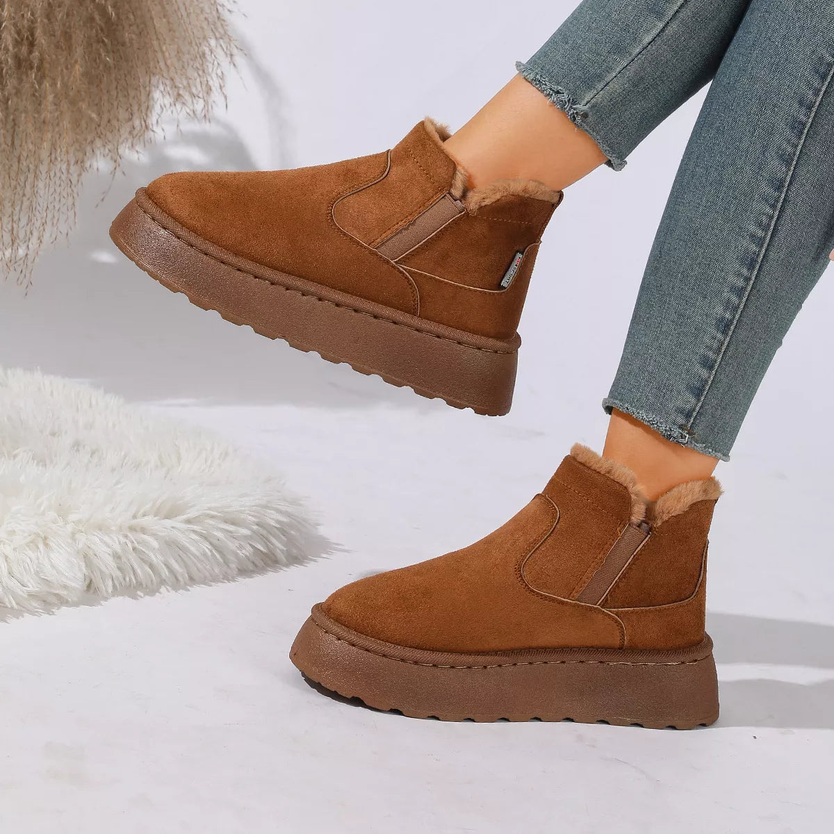 Round Toe Platform Boots