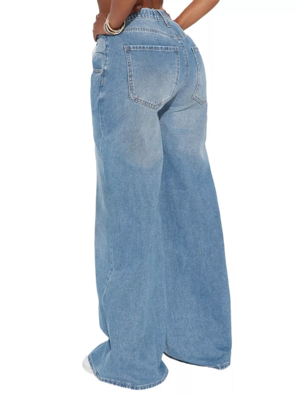Full Size High-Waisted Wide-Leg Jeans Plus Size - Lilixa.store