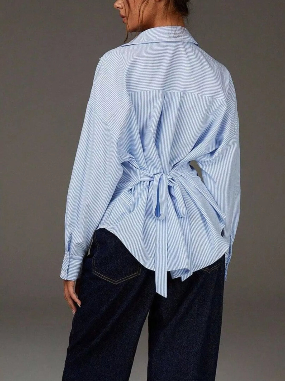 Casual Striped Button-Down Shirt, view 4