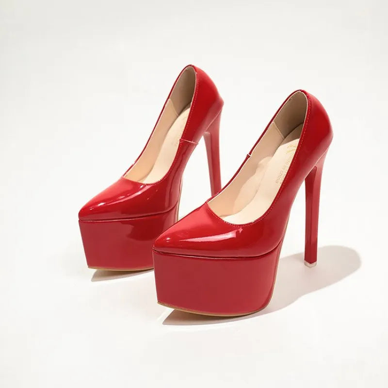 Point Toe Platform Stiletto Pumps - Lilixa.store
