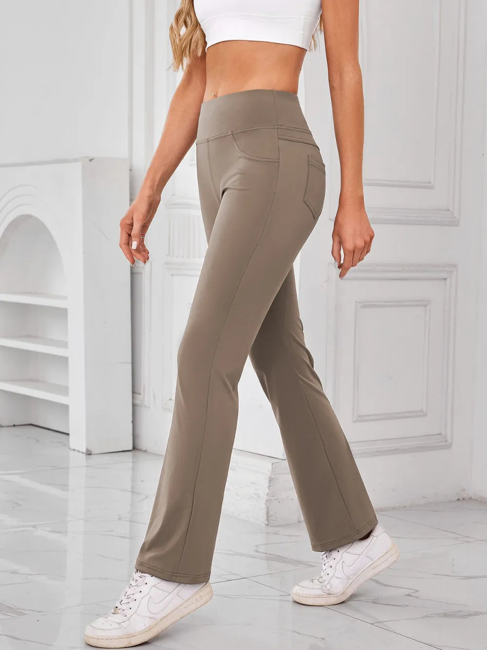 Lovelet High Waist Active Pants with Pockets - Lilixa.store