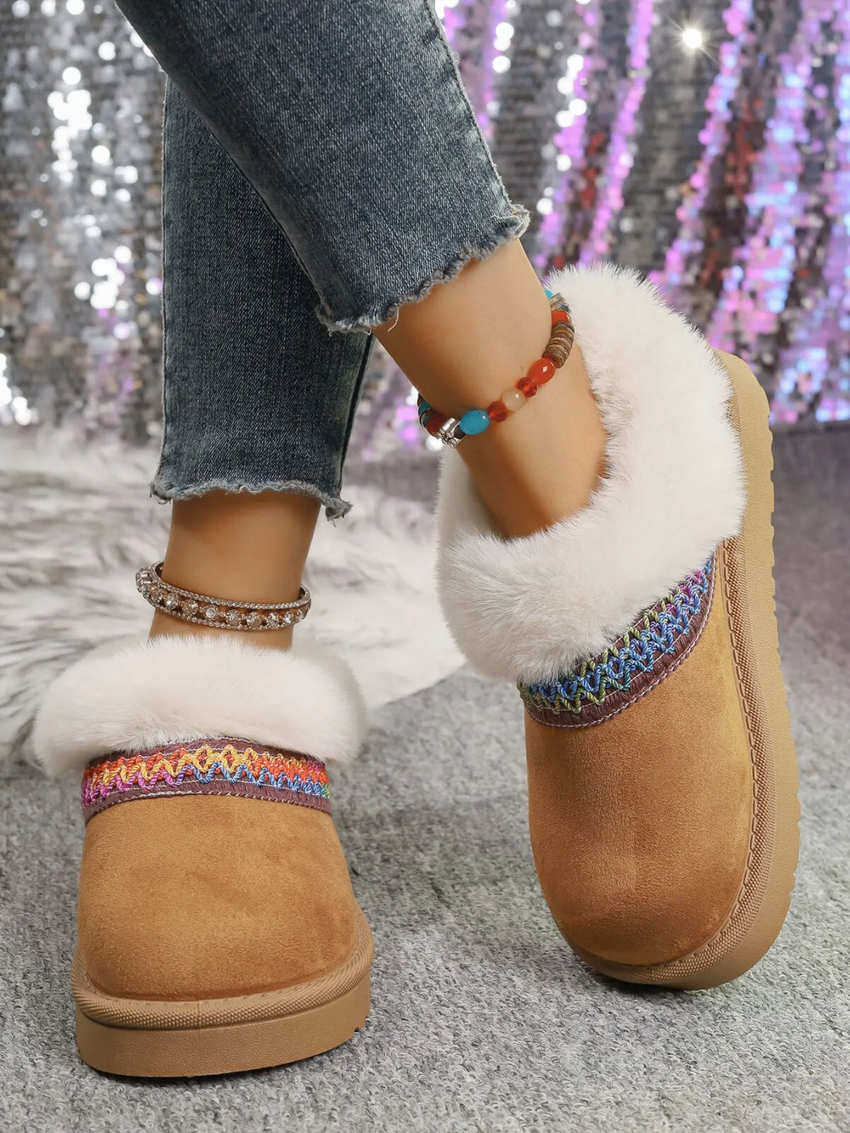 Round Toe Platform Boots, view 6