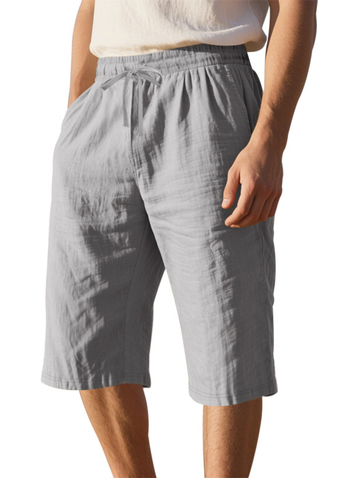 Men's Full Size Casual Drawstring Shorts Plus Size