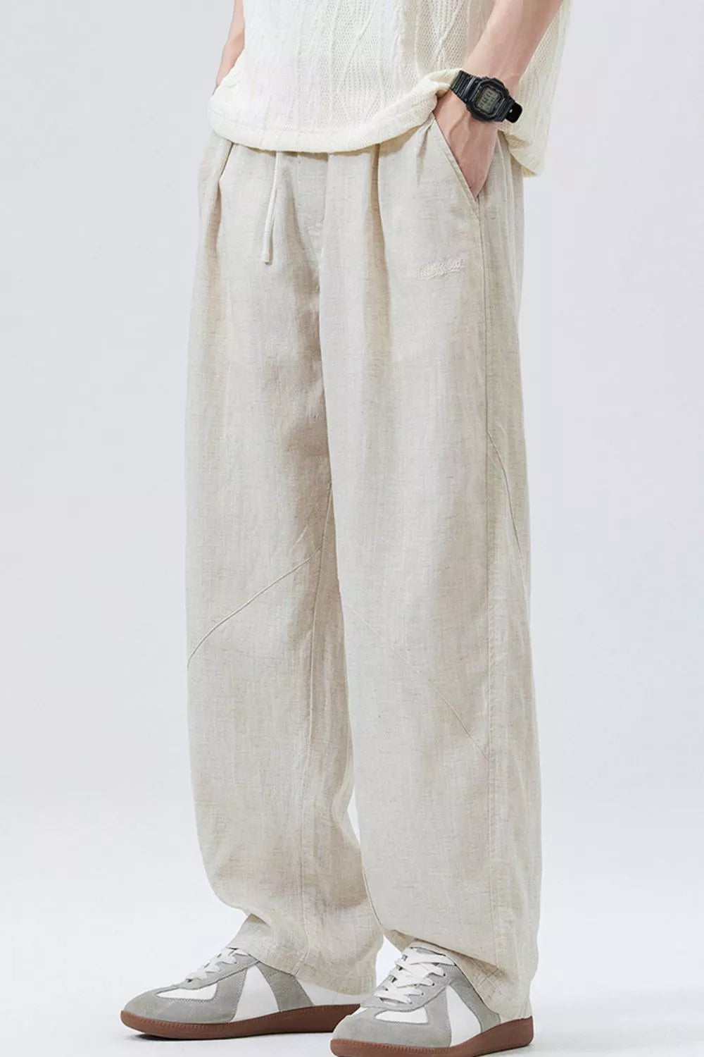 Men's Loose Fit Drawstring Casual Pants, view 3