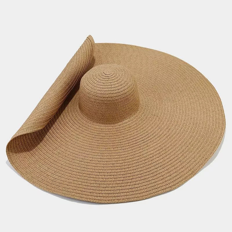 Oversized Wide Brim Straw Sun Hat - Lilixa.store