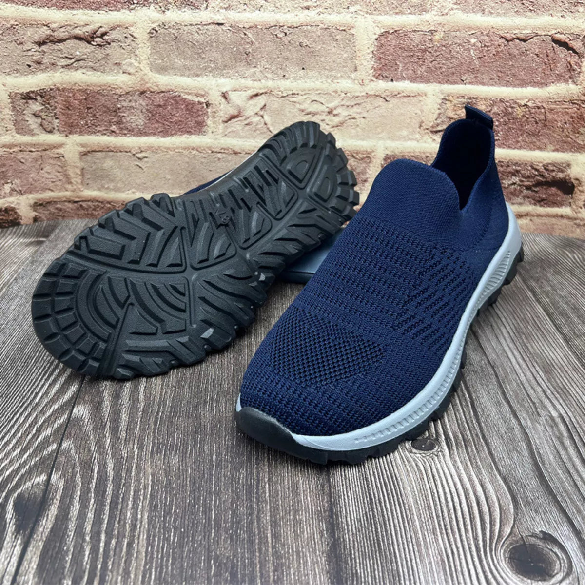 Round Toe Mesh Slip-Ons, view 5