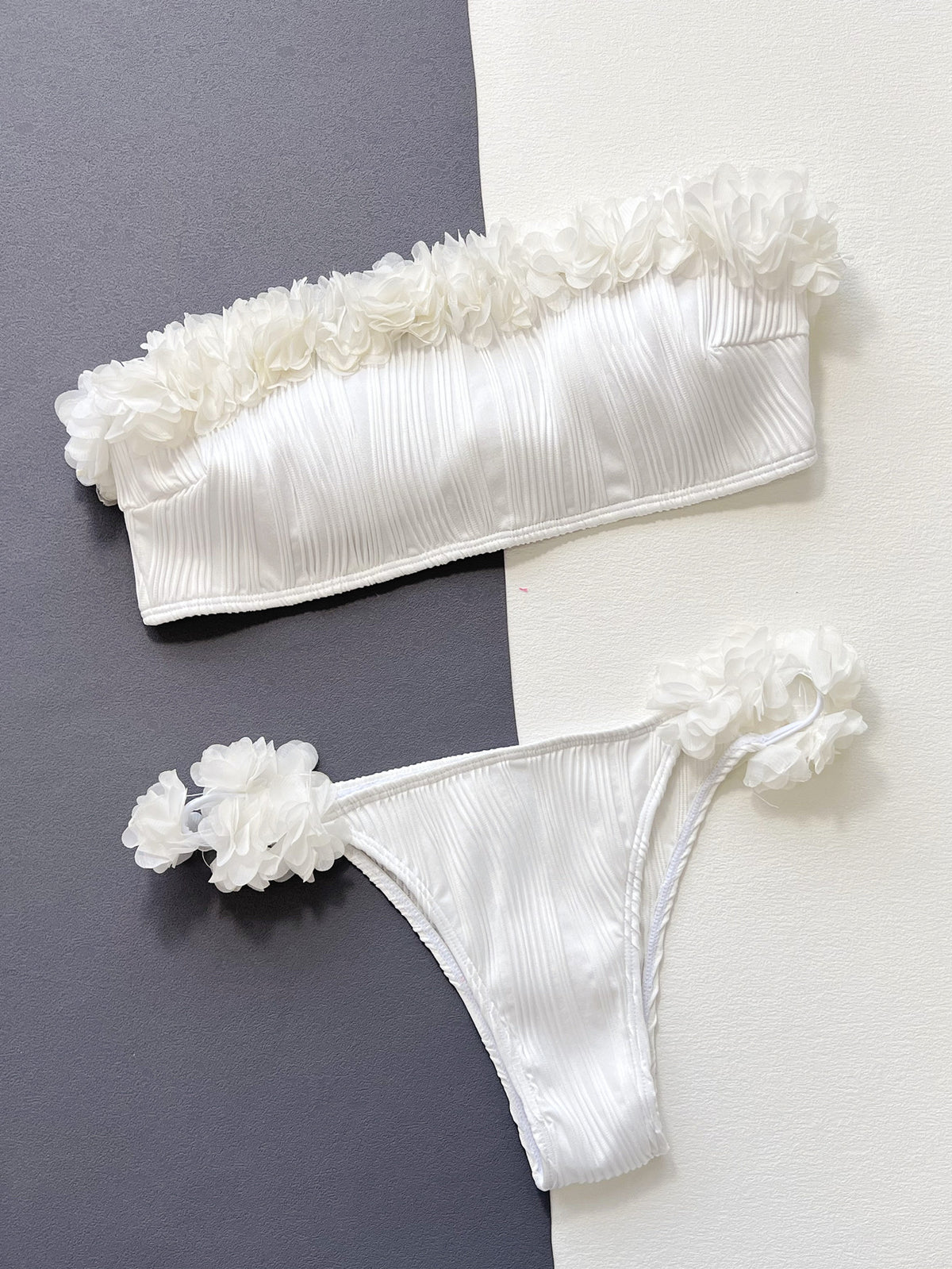 Applique Tie Back Two-Piece Bikini Set - Lilixa.store