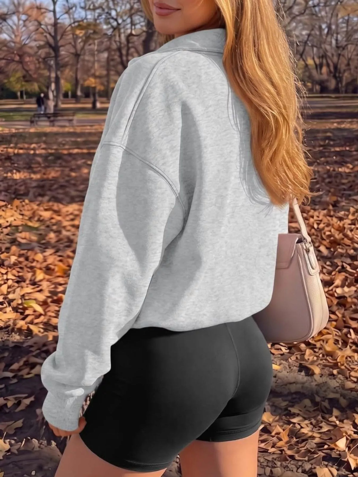 Button Detail Dropped Shoulder Sweatshirt - Lilixa.store