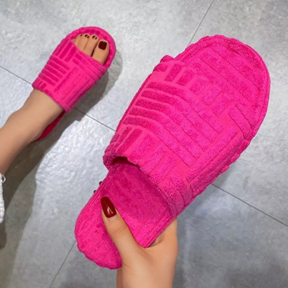 Open Toe Platform Slippers - Lilixa.store