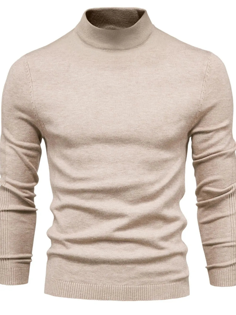 Men's Mock Neck Long Sleeve Sweater - Lilixa.store