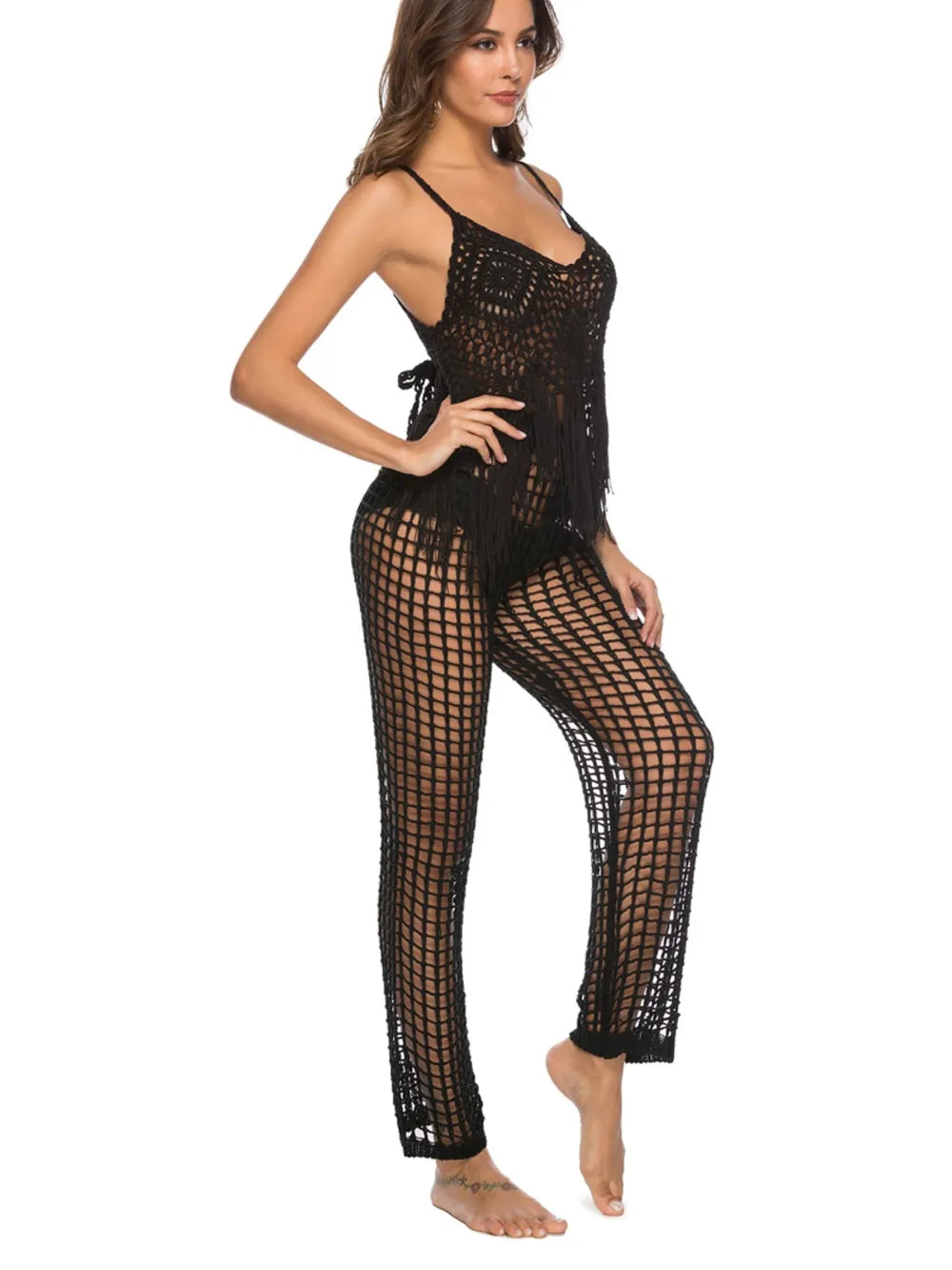 Cutout High Waist Swim Pants - Lilixa.store