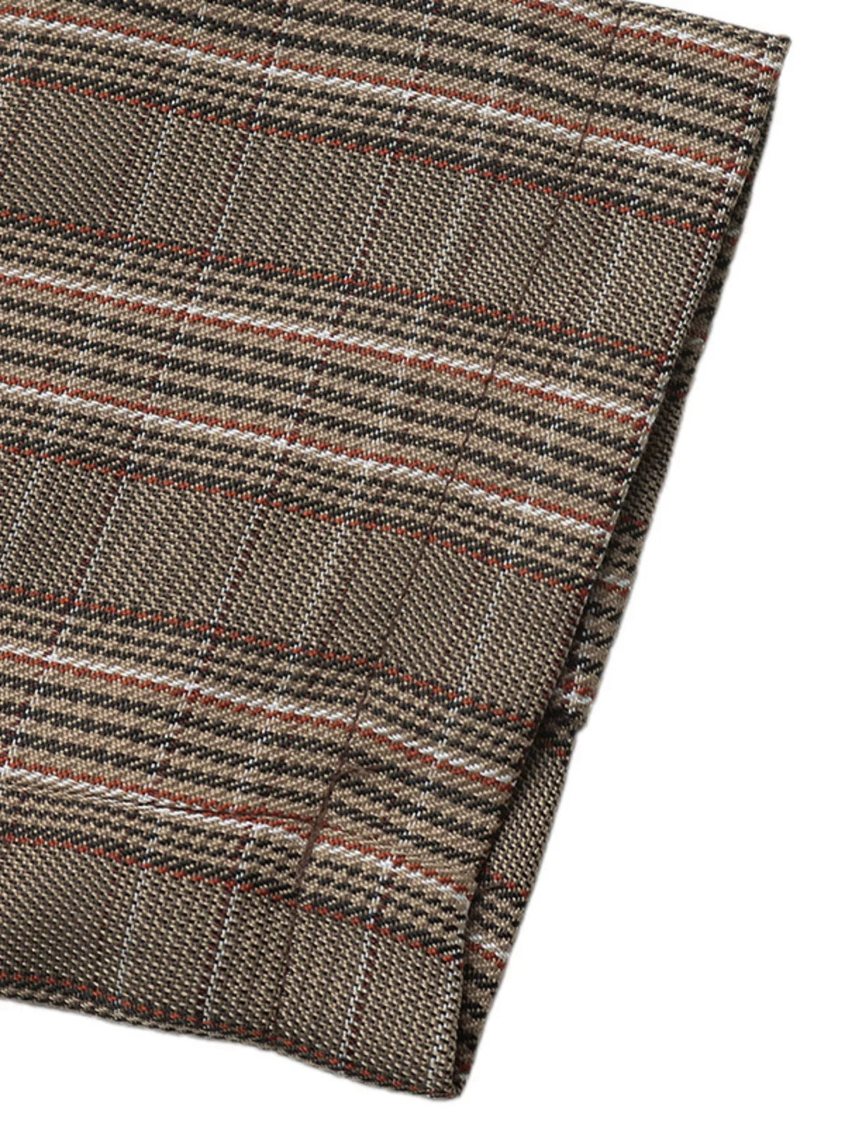Plaid Single-Button Blazer - Lilixa.store