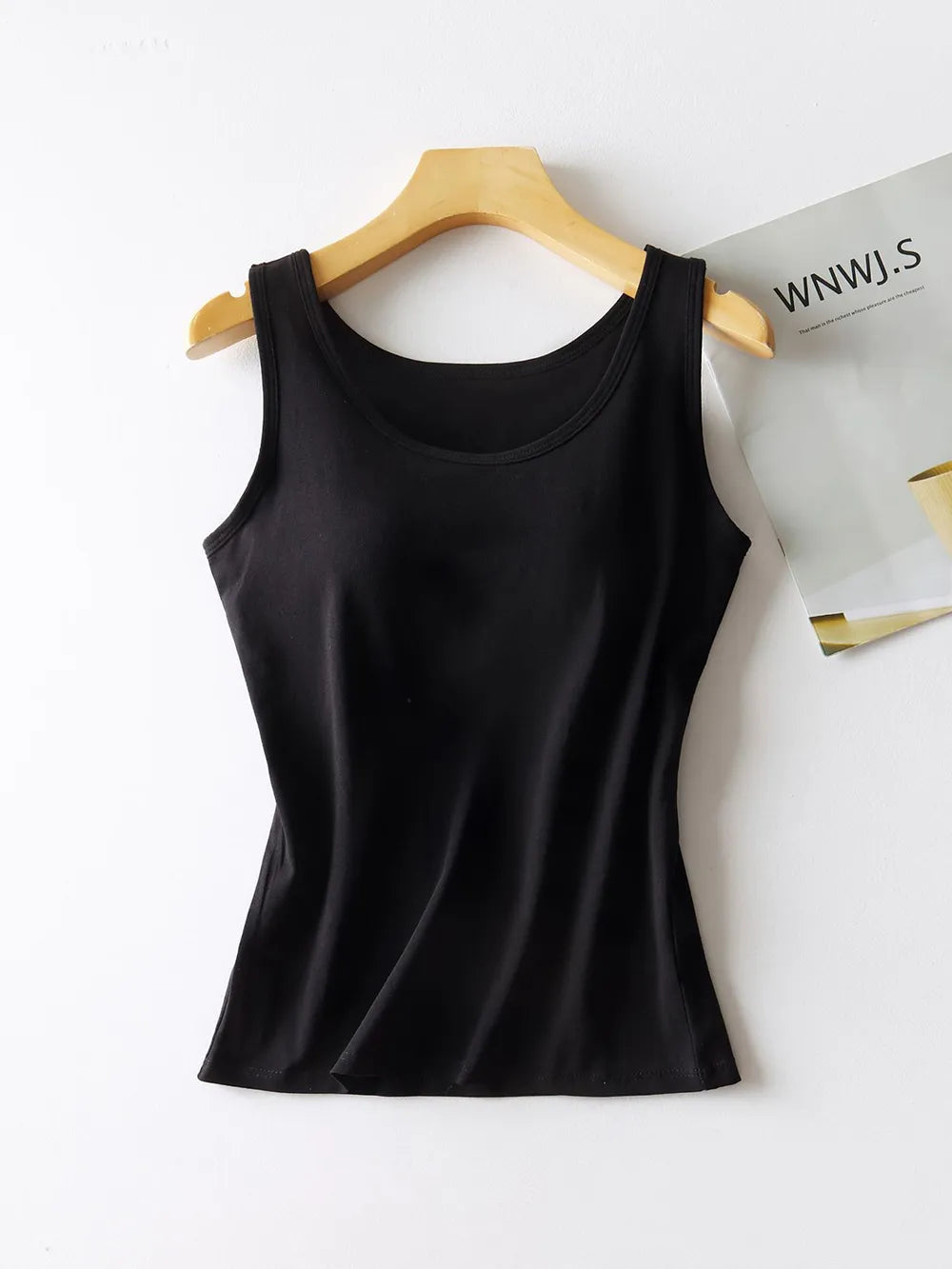 Round Neck Tank with Bra - Lilixa.store