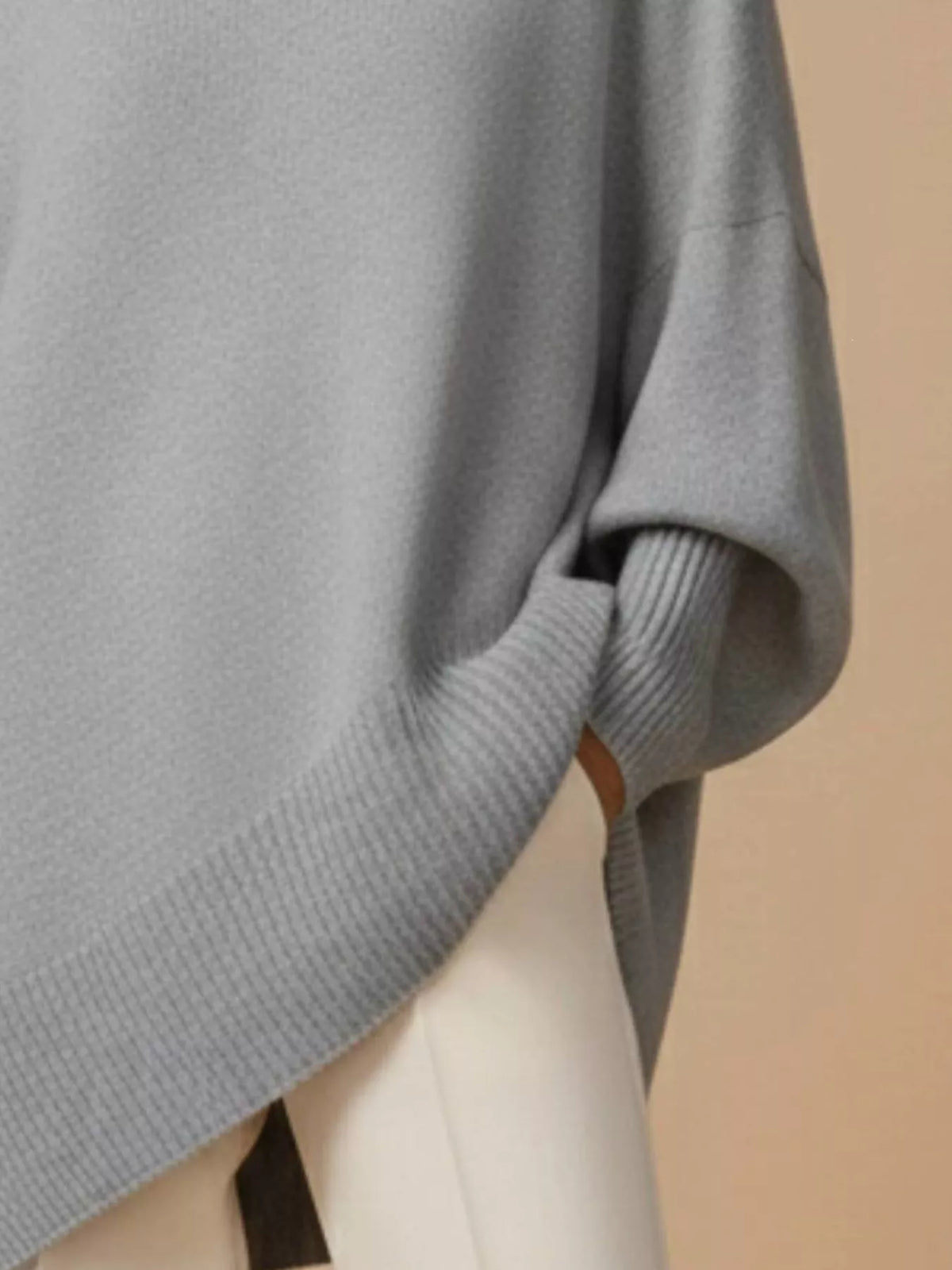 Oversized Batwing Sleeve Sweater, view 3
