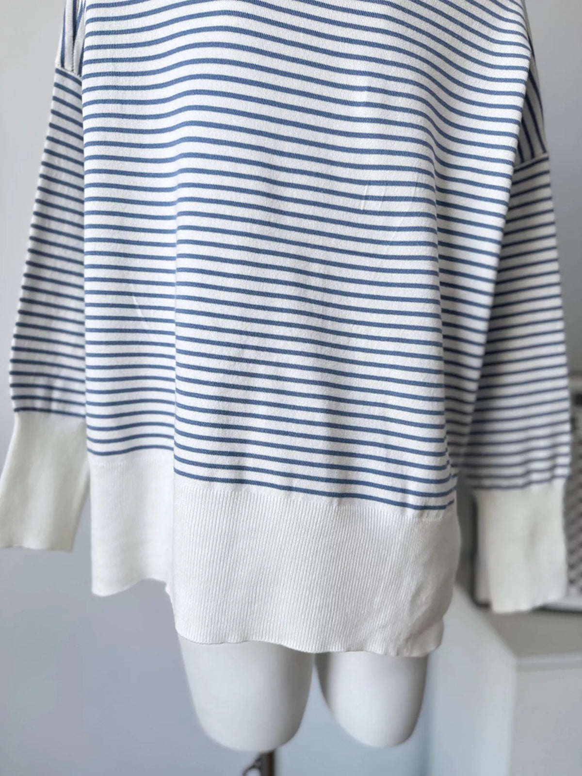 Striped Round Neck Knit Top, view 16