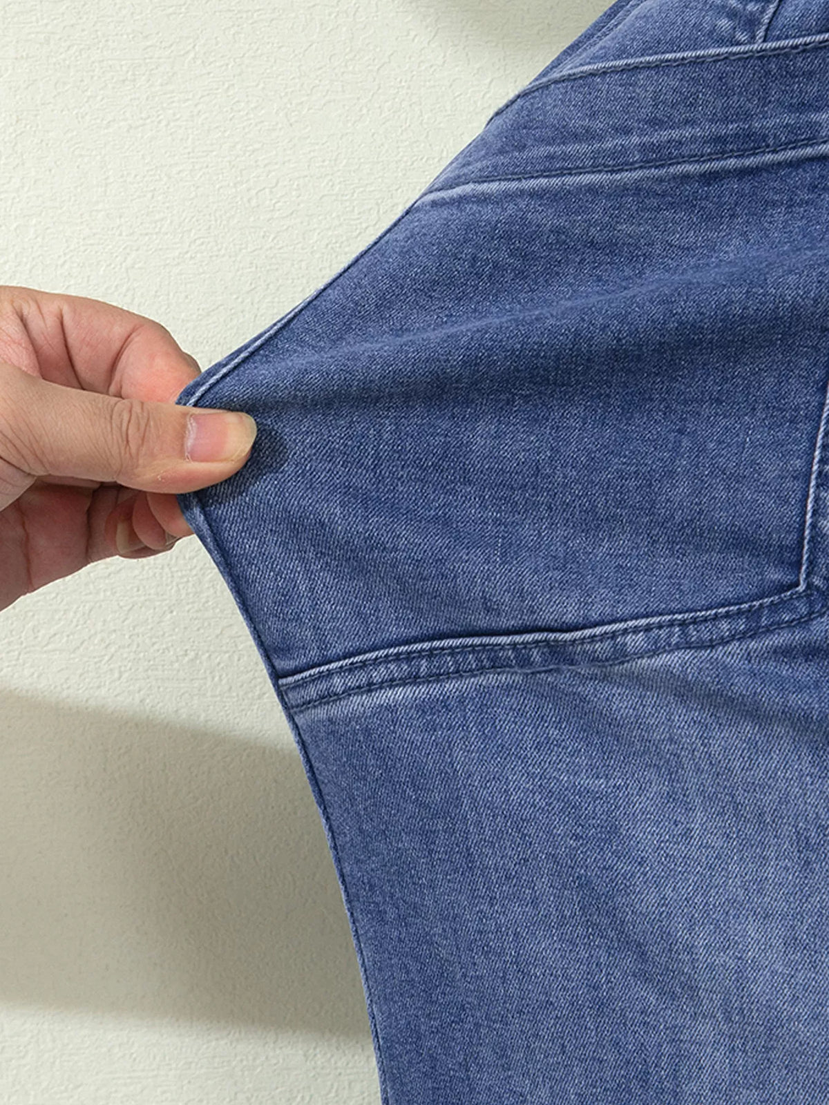 Drawstring Waist Ankle Length Casual Jeans Regular Fit Pocket Detail Jeans - Lilixa.store