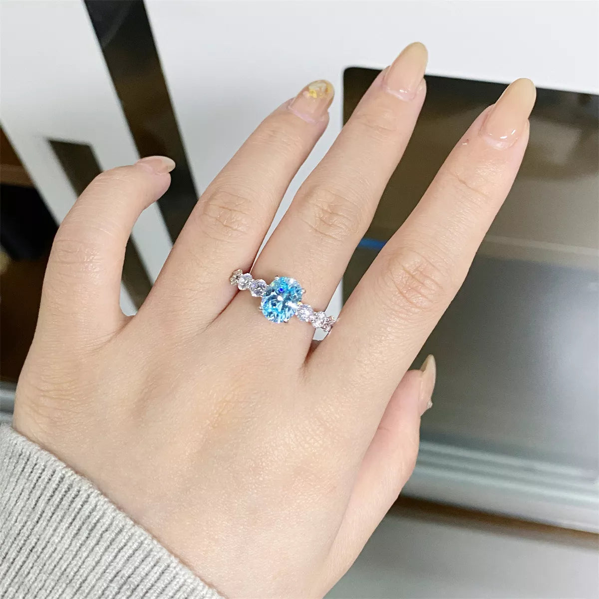 925 Sterling Silver Oval Ring - Lilixa.store