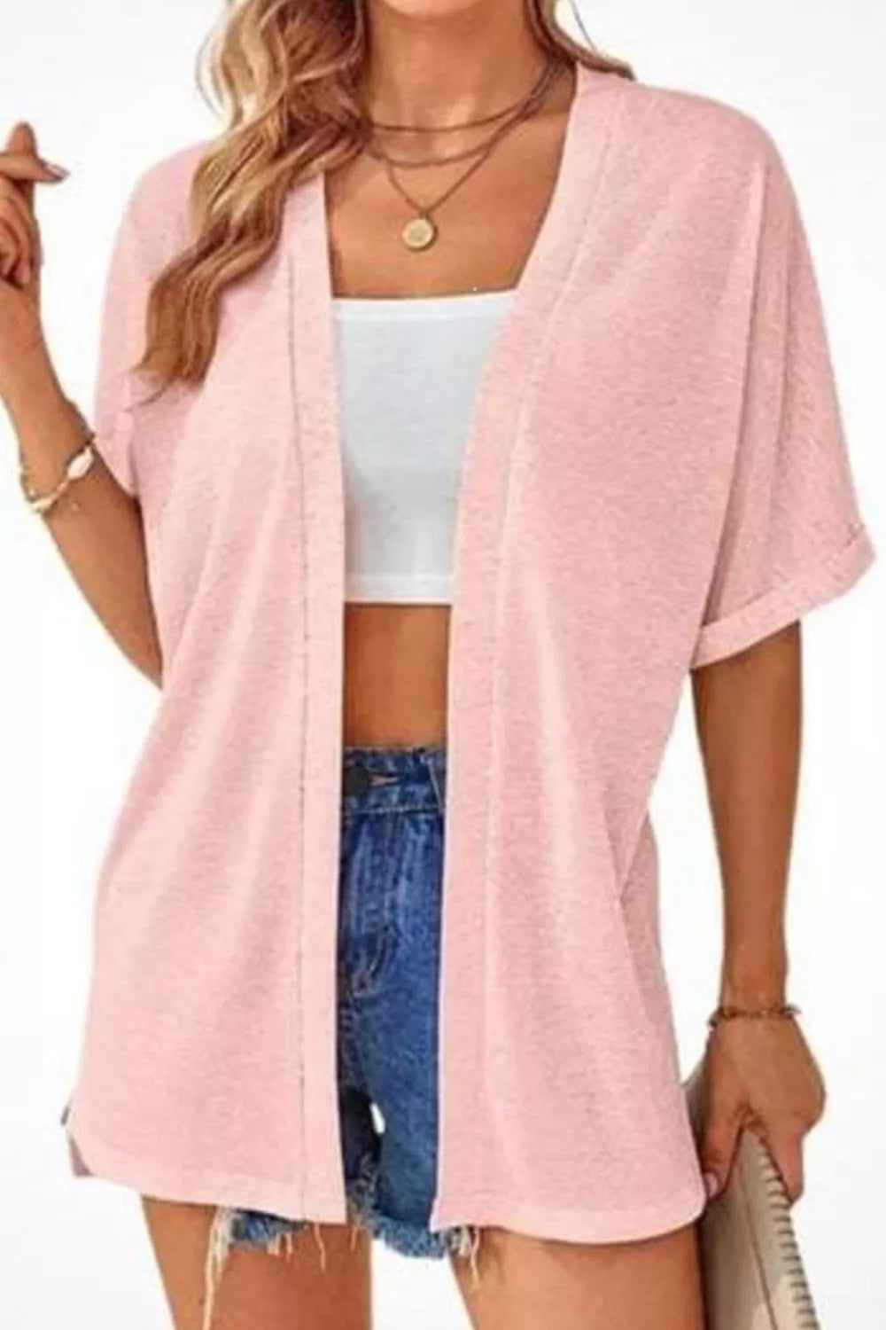 Side Sit Open Front Cardigan - Lilixa.store