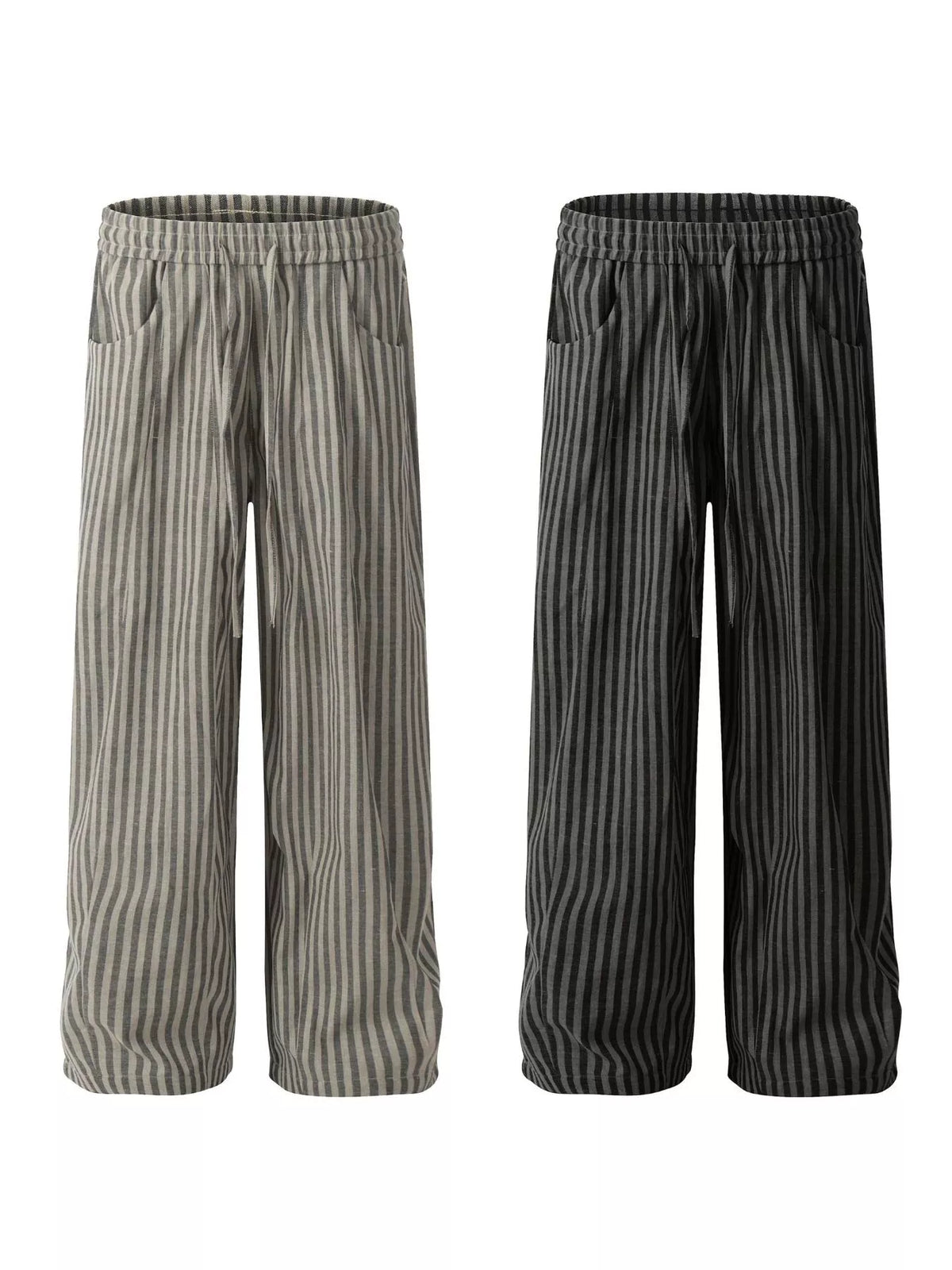 Men's Striped Casual Drawstring Pants, view 3
