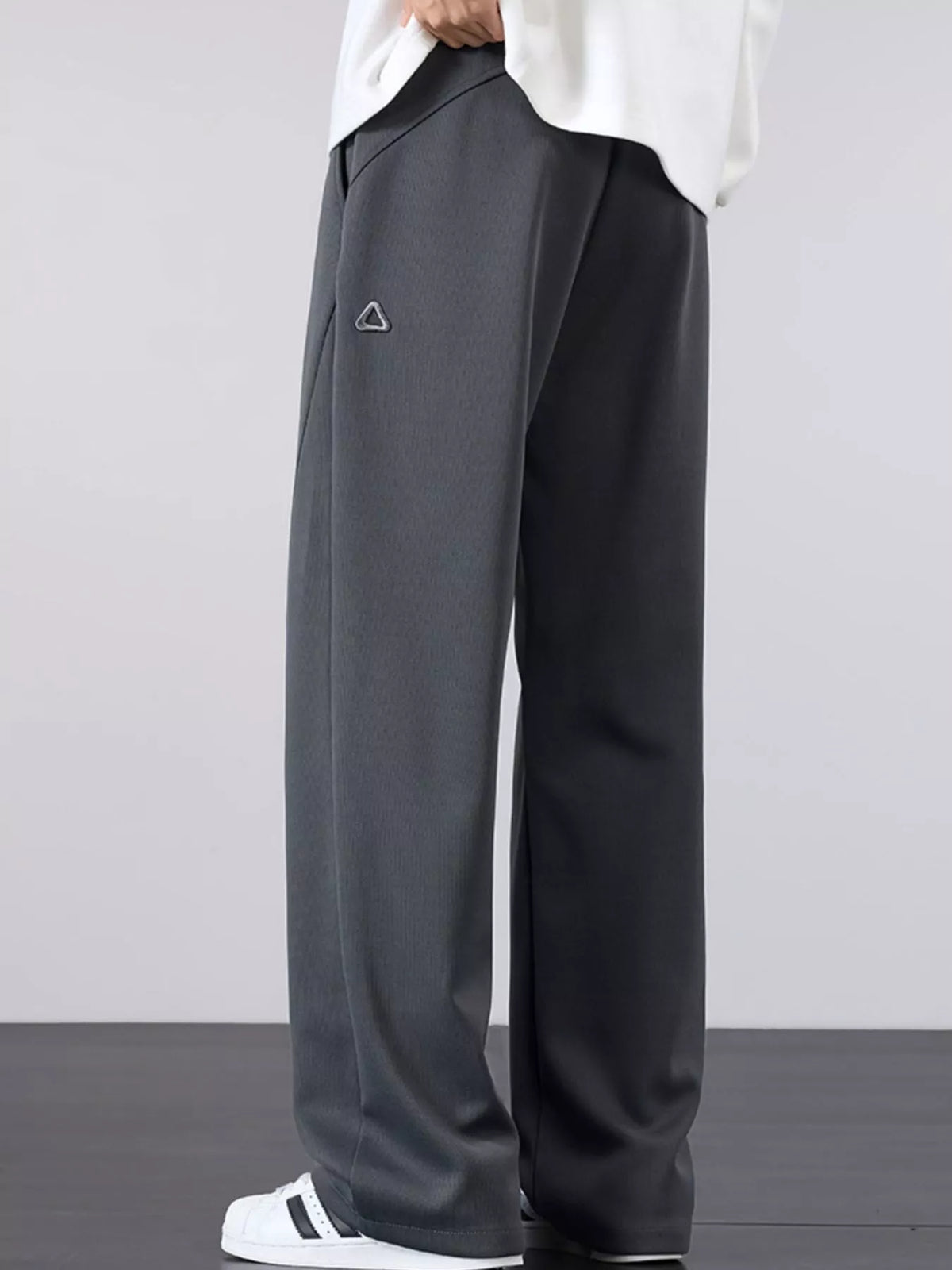 Men's Plus Size Casual Drawstring Wide Leg Pants, view 4