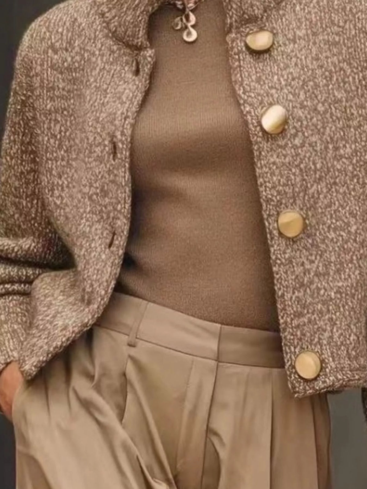 Full Size Button-Down Long Sleeve Cardigan Plus Size - Lilixa.store