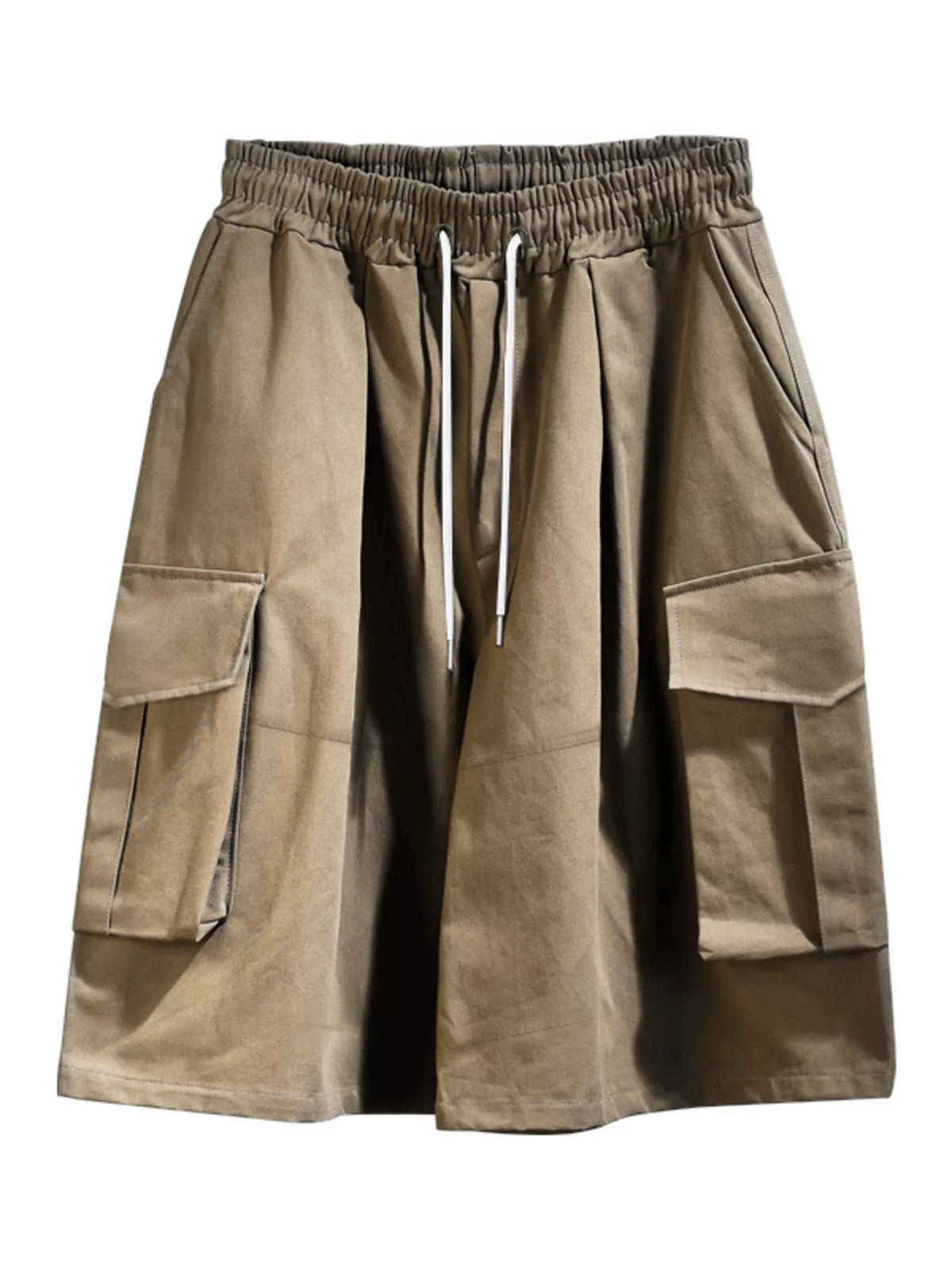 Men's Full Size Cargo Shorts with Drawstring Waist Plus Size