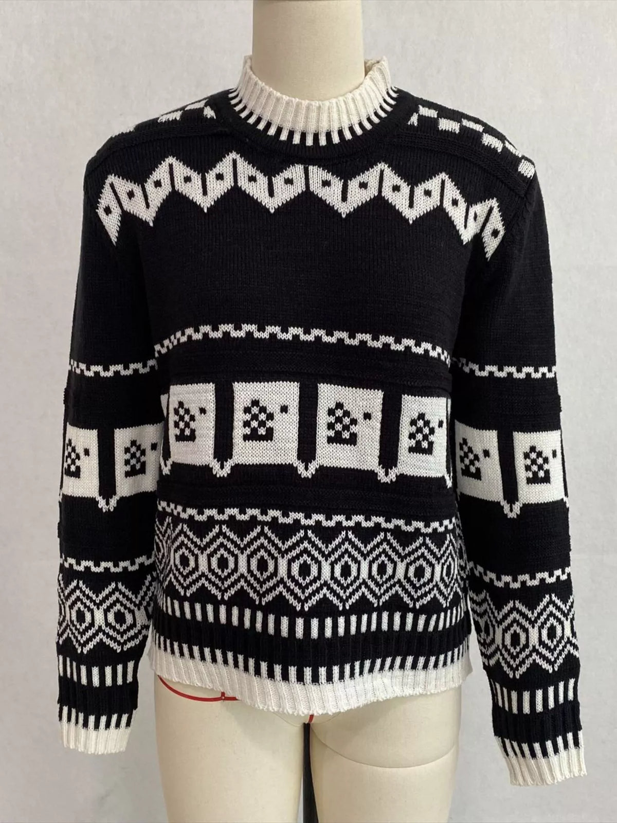 Christmas Festive Fair Isle Patterned Crew Neck Sweater, view 11