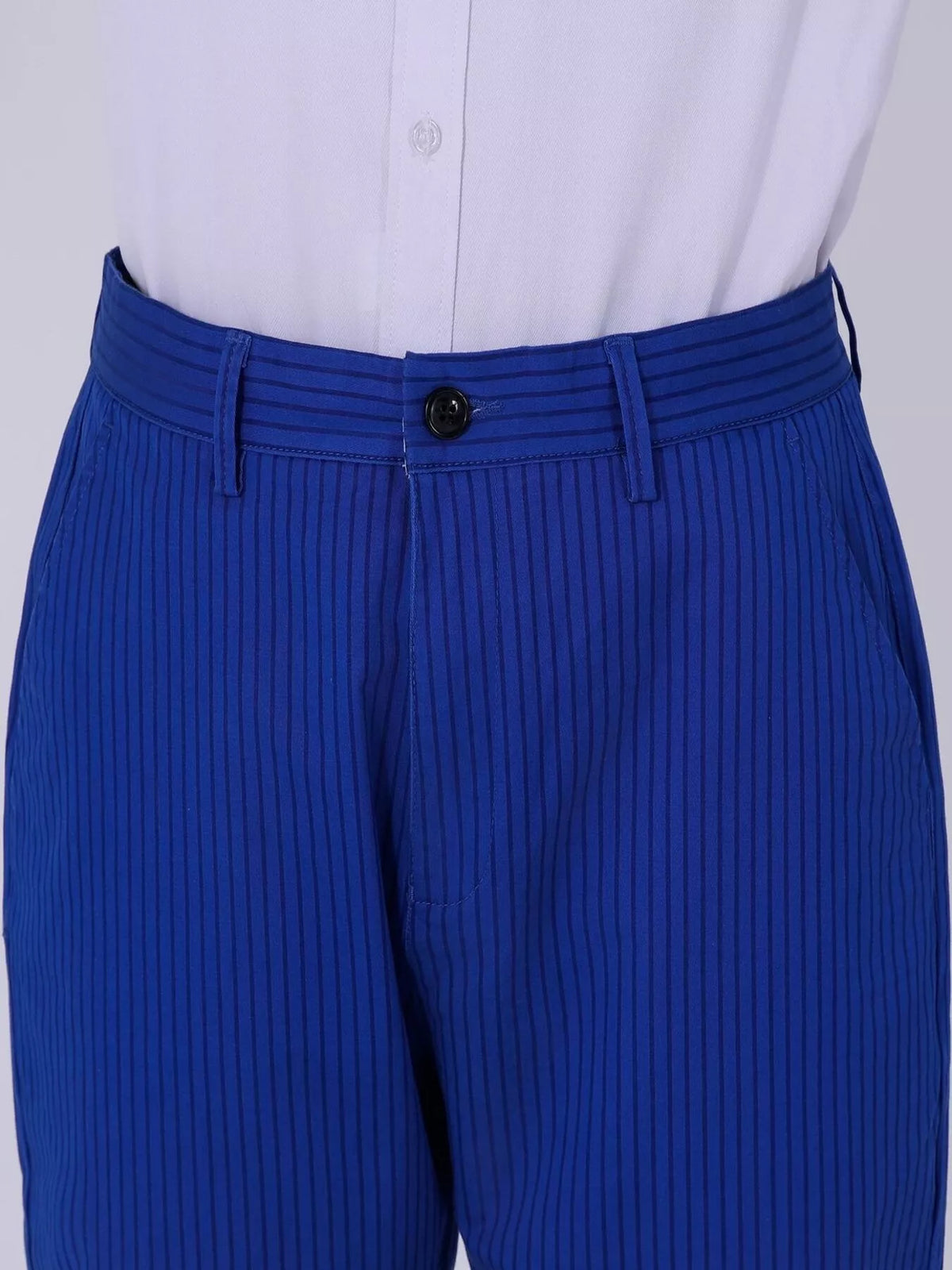 Men's Slim Fit Pants in Royal Blue, view 4