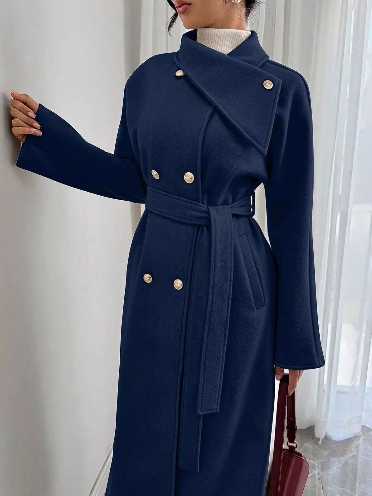 Double-Breasted Longline Coat