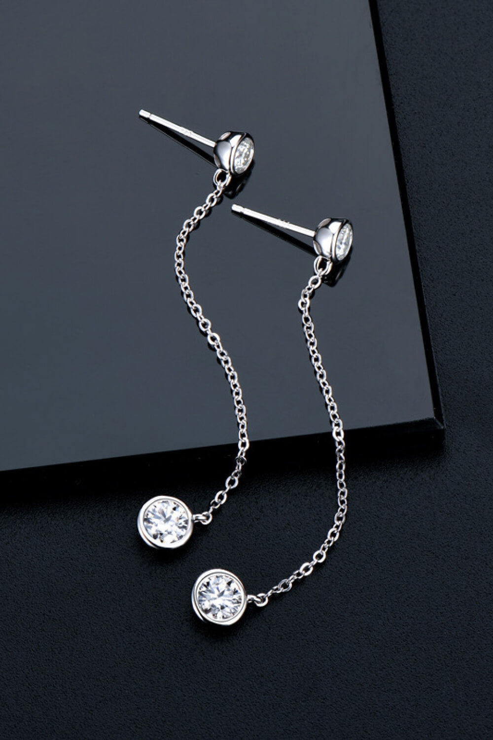 Adored Moissanite Chain Earrings - Lilixa.store