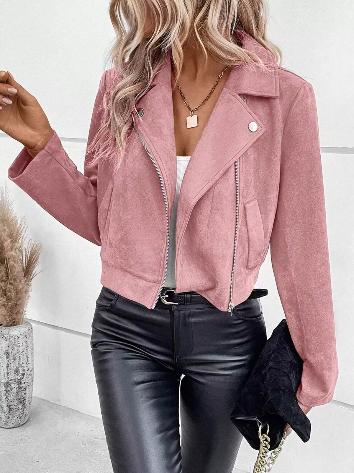 Zip Up Moto Jacket, view 14