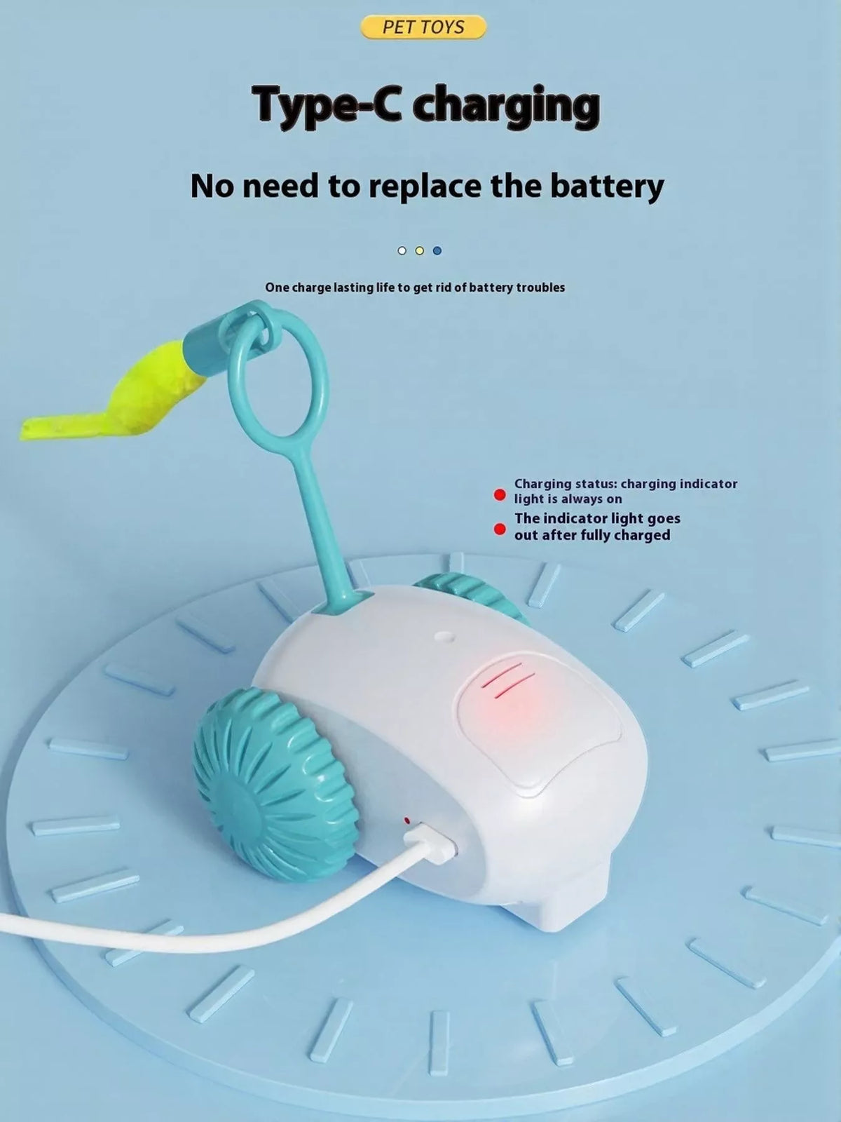 Interactive Self-Rotating Pet Teaser Toy - Lilixa.store